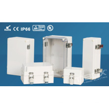 Nuevo y caliente impermeable de acero inoxidable Latch + Screw tipo de plástico caja electrónica